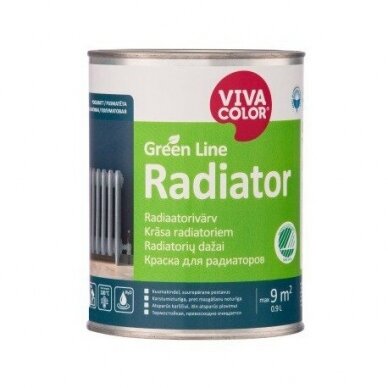 Balti radiatorių dažai Vivacolor Green Line RADIATOR A 0.9l