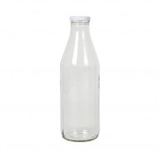 Stiklinis butelis pienui 1l