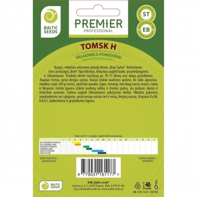 Pomidorai „TOMSK H“, daržovių sėklos, BALTIC SEEDS, 15 sėklų 1