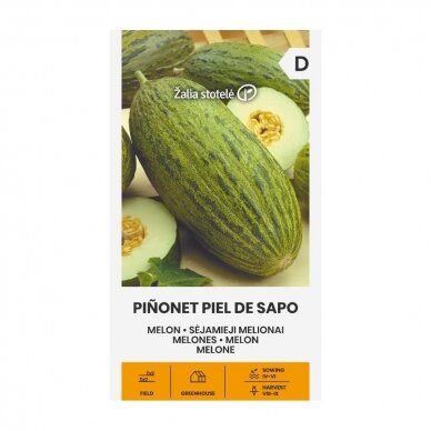 Sėjamieji melionai „PIÑONET PIEL DE SAPO“, daržovių sėklos, Žalia stotelė