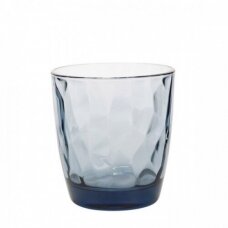 Žema mėlyna stiklinė DIAMOND, 390ml